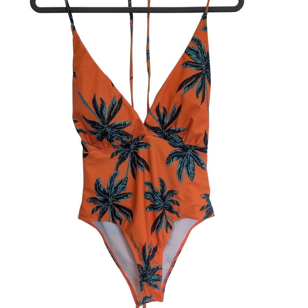 SHEIN Tropical Orange Swimsuit